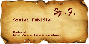 Szalai Fabióla névjegykártya